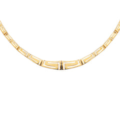 Yellow Gold Polished Greek Key Fashion Necklace