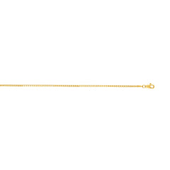 Yellow Gold Polished Semi-solid Box Necklace