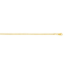 Yellow Gold Polished Semi-solid Box Necklace