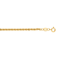 Yellow Gold Polished Lite Rope Necklace