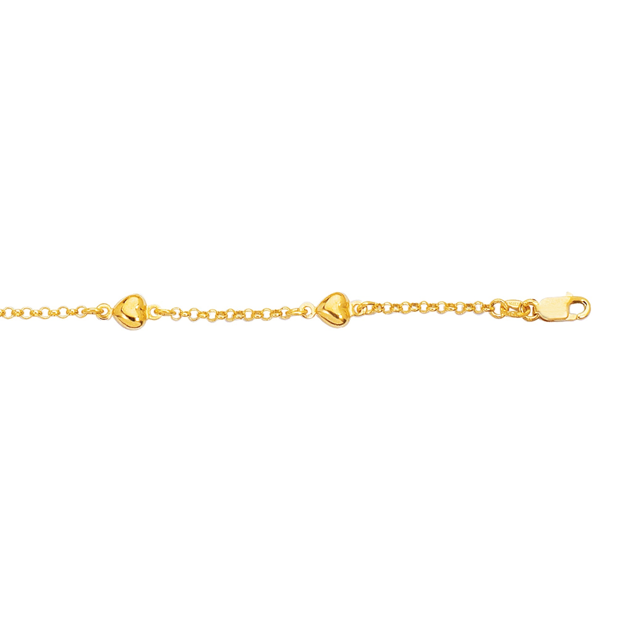 Parkplace Jewelers 14k-gold-heart-station-bracelet-ht105