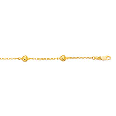 Parkplace Jewelers 14k-gold-heart-station-bracelet-ht105