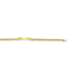Yellow Gold Diamond Cut/ Textured ID Bracelet