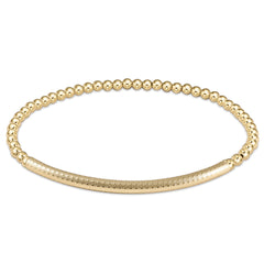 Enewton Bliss Bar Textured 3mm Bead Bracelet - Gold BCLG3BBTG