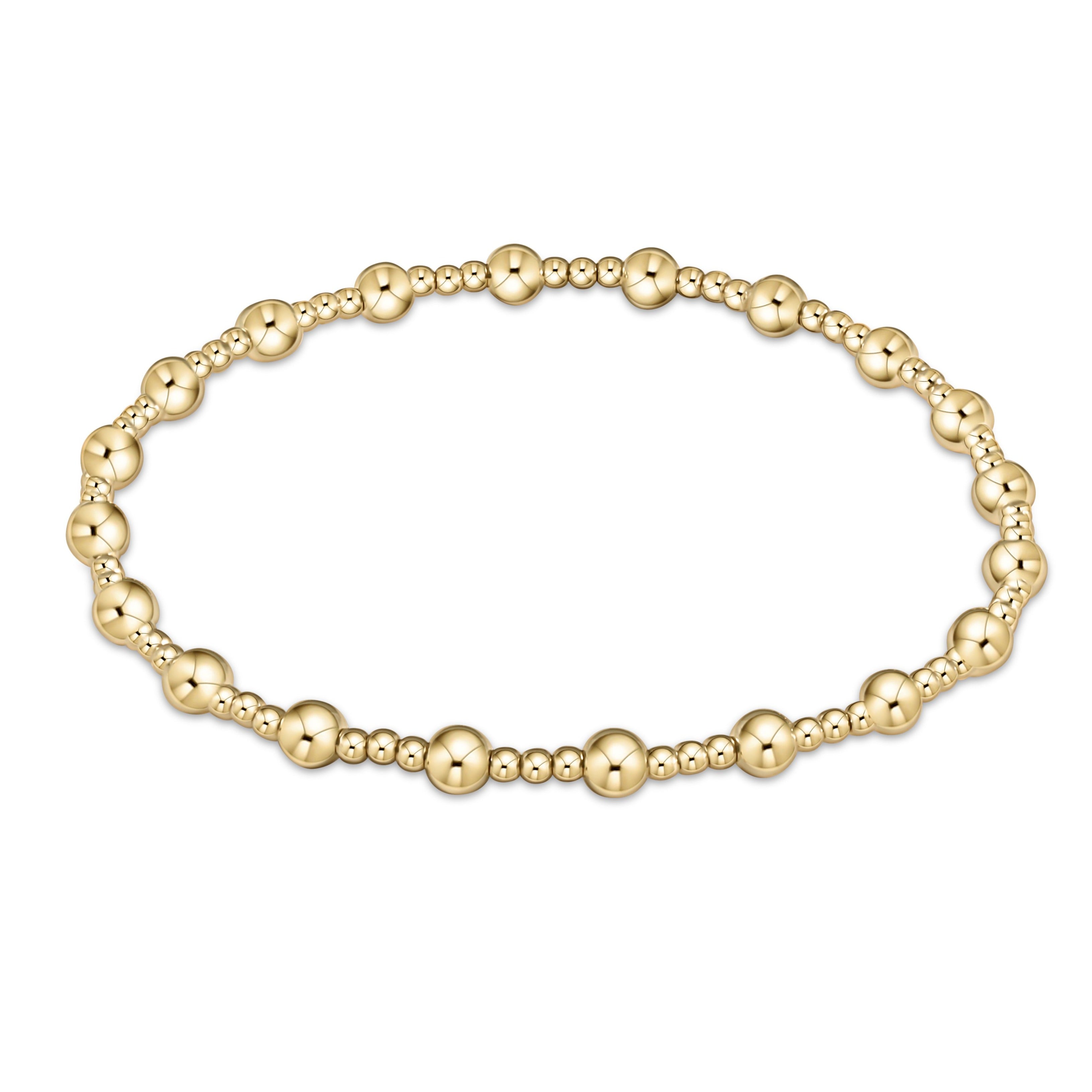 Enewton Classic Sincerity Pattern 4mm Bead Bracelet - Gold BCLSINPG4