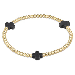 Enewton enewton Extends - Signature Cross Gold Pattern 3mm Bead Bracelet BEXSCGP3OW