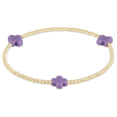 Enewton Signature Cross Gold Pattern 2mm Bead Bracelet BSCGP2T