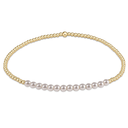 Enewton Gold Bliss 2mm Bead Bracelet - Pearl BGBL2PE