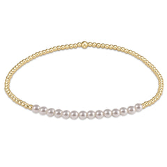 Enewton Gold Bliss 2mm Bead Bracelet - Pearl BGBL2PE