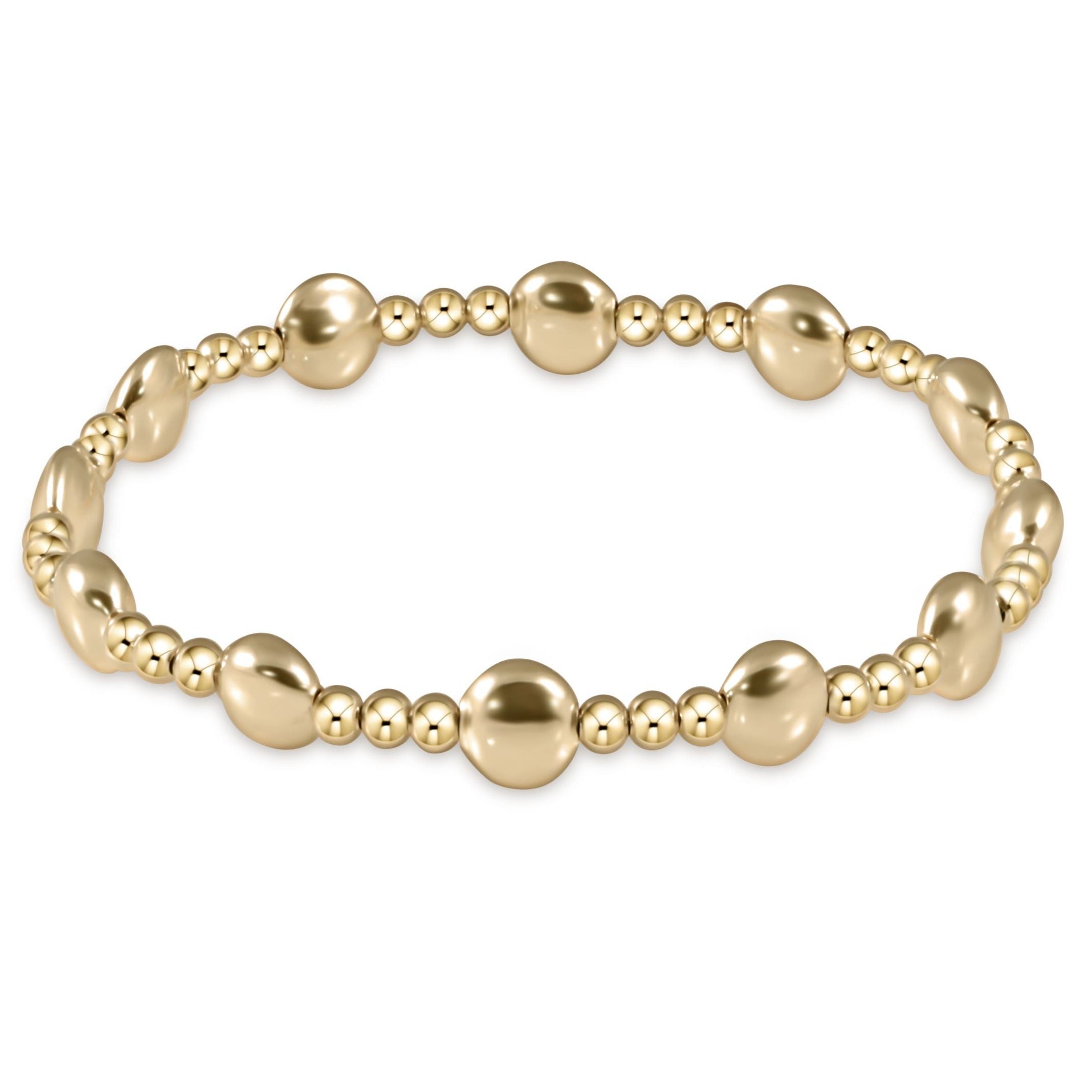 Enewton honesty gold sincerity pattern 6mm bead bracelet - gold BHONGSINP6G