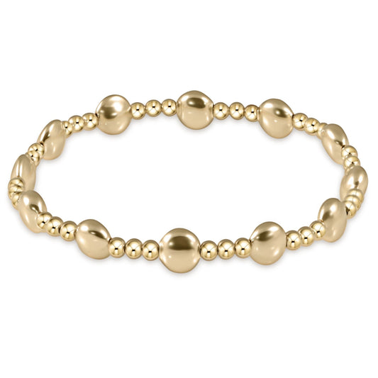 Enewton honesty gold sincerity pattern 6mm bead bracelet - gold BHONGSINP6G