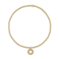 Enewton Classic Gold 2mm Bead Bracelet - Love Small Gold Disc BCLG2LOVSMGD