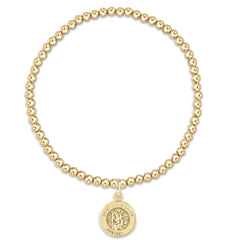Enewton Classic Gold 3mm Bead Bracelet - Protection Gold Disc BCLG3PROTGD