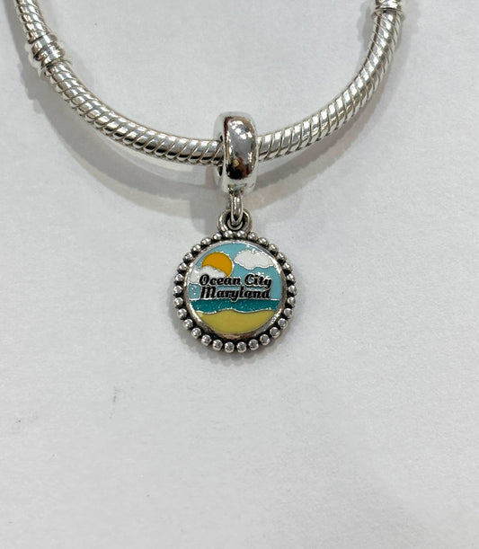 Pandora Ocean City, Maryland Exclusive Beach Scene Dangle Charm