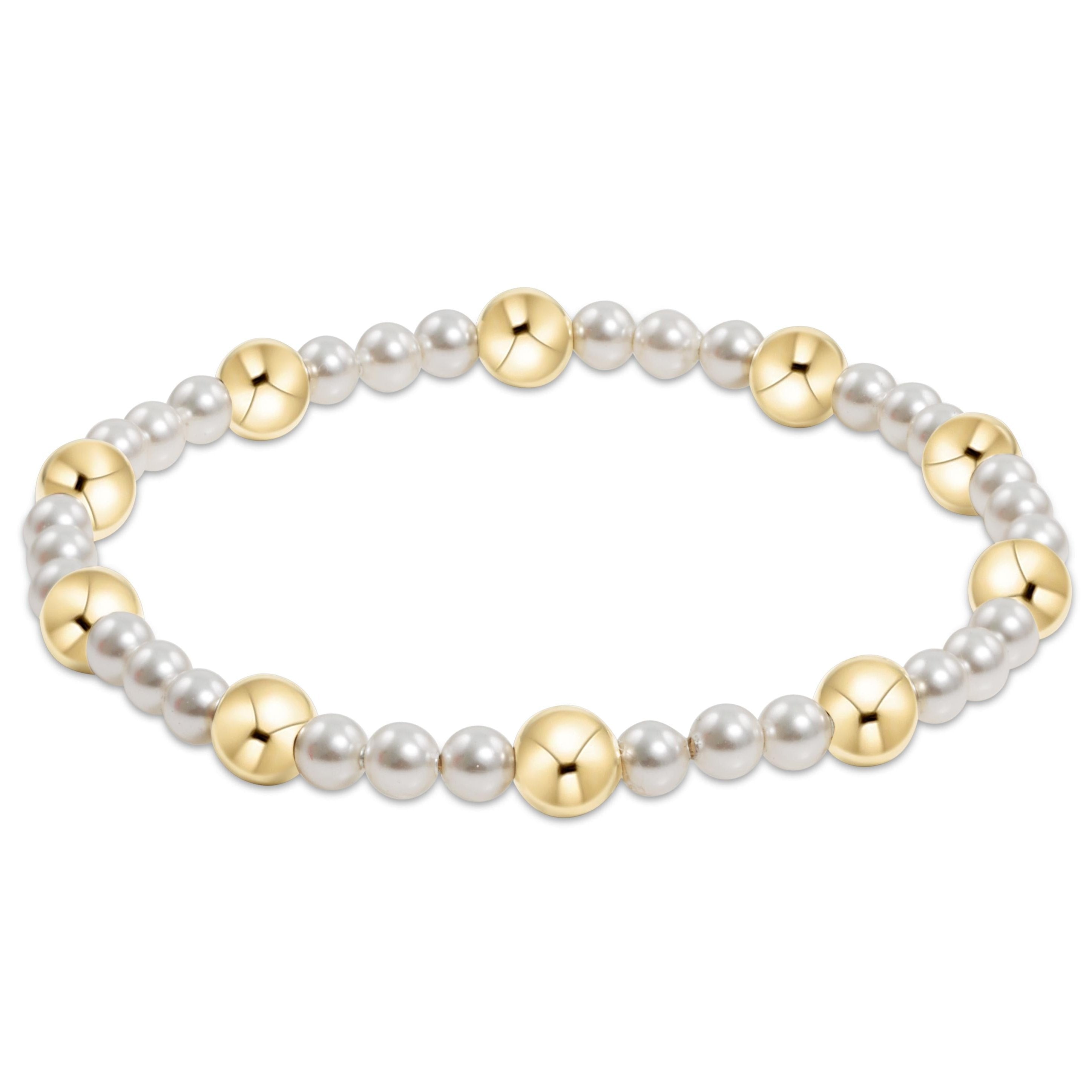 Enewton Pearl Sincerity Pattern 4mm Bead Bracelet - 6mm Gold BPESIN4PG6