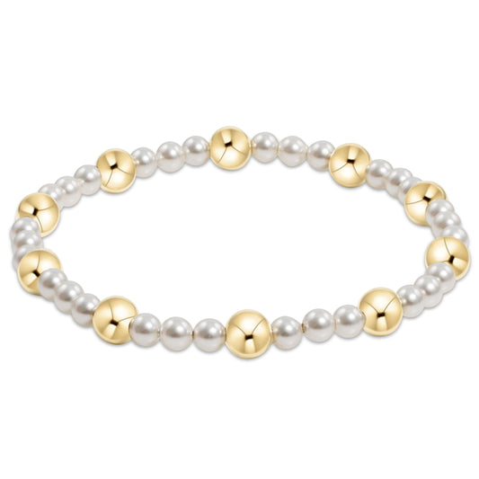 Enewton Pearl Sincerity Pattern 4mm Bead Bracelet - 6mm Gold BPESIN4PG6