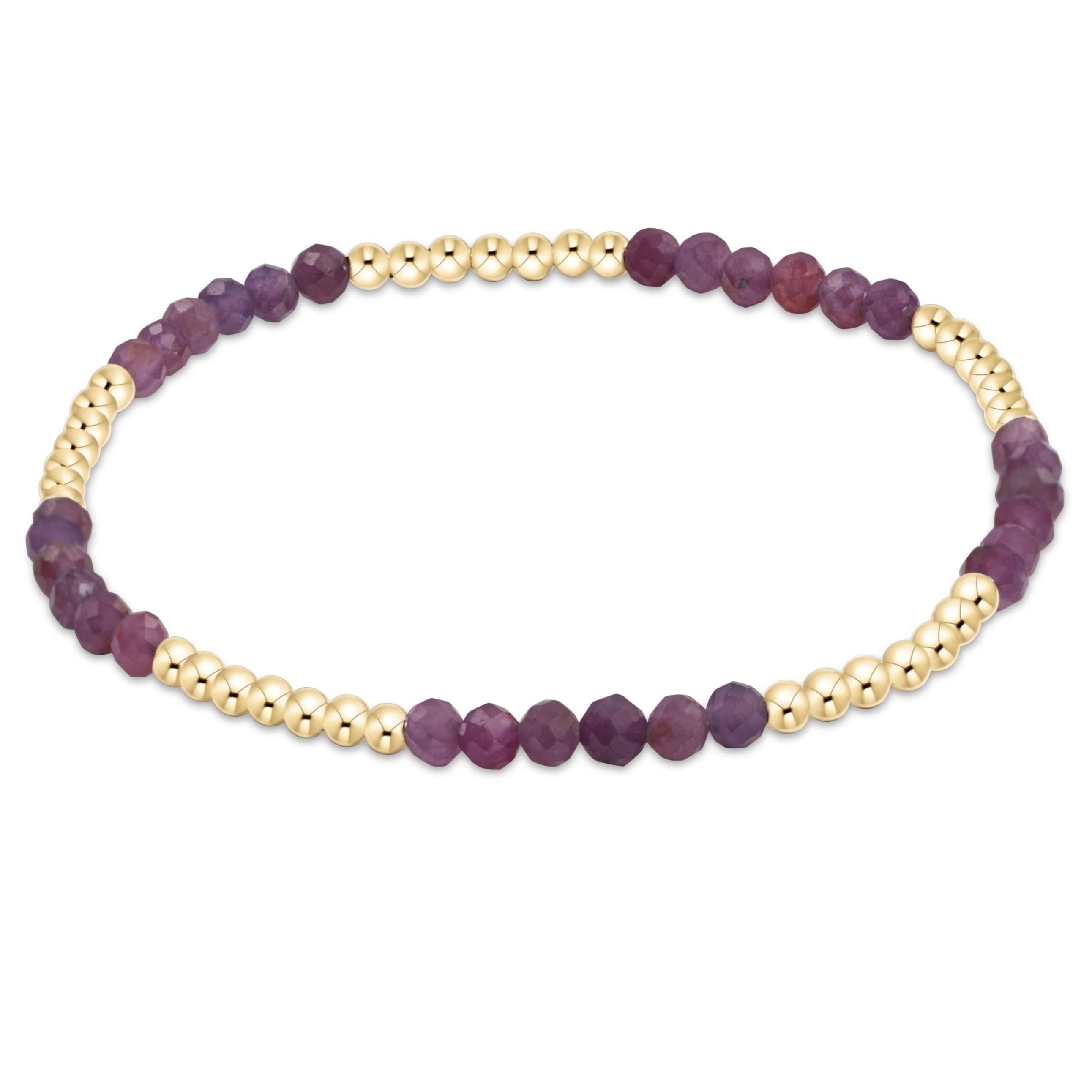 Enewton Blissful Pattern 2.5mm Bead Bracelet - Ruby BBLFP25RUB