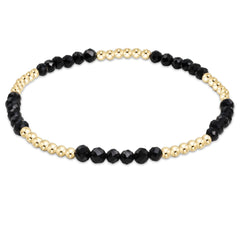 Enewton Blissful Pattern 2.5mm Bead Bracelet - Faceted Onyx BBLFP25FOX