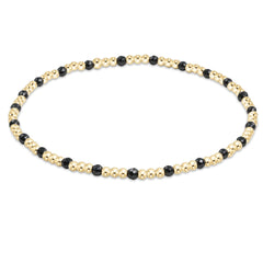 Enewton Gemstone Gold Sincerity Pattern 2mm Bead Bracelet - Faceted Hematite BGEMGSINP2FHEM