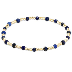 Enewton Gemstone Gold Sincerity Pattern 3mm Bead Bracelet - Lapis BGEMGSINP3LAP