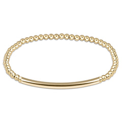 Enewton Classic Gold 3mm Bead Bracelet - Bliss Bar Smooth BCLG3BBSMOG