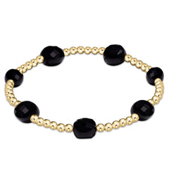 Enewton Admire Gold 3mm Bead Bracelet - Faceted Onyx BADG3FOX