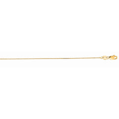Yellow Gold Polished Diamond Cut Cable Necklace