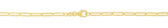 Yellow Gold Polished Paperclip Link Necklace