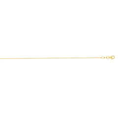 Yellow Gold Polished Extendable Oval Cable Necklace
