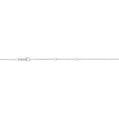White Gold Diamond Cut/ Textured Double Extendable Chain Basic Chain
