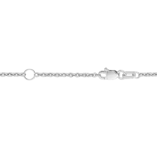 White Gold Polished Lite Cable Necklace