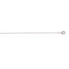 White Gold Polished Oval Cable Necklace