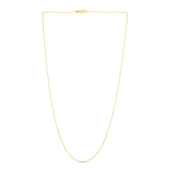 Yellow Gold Diamond Cut/ Textured Diamond Cut Bead Necklace