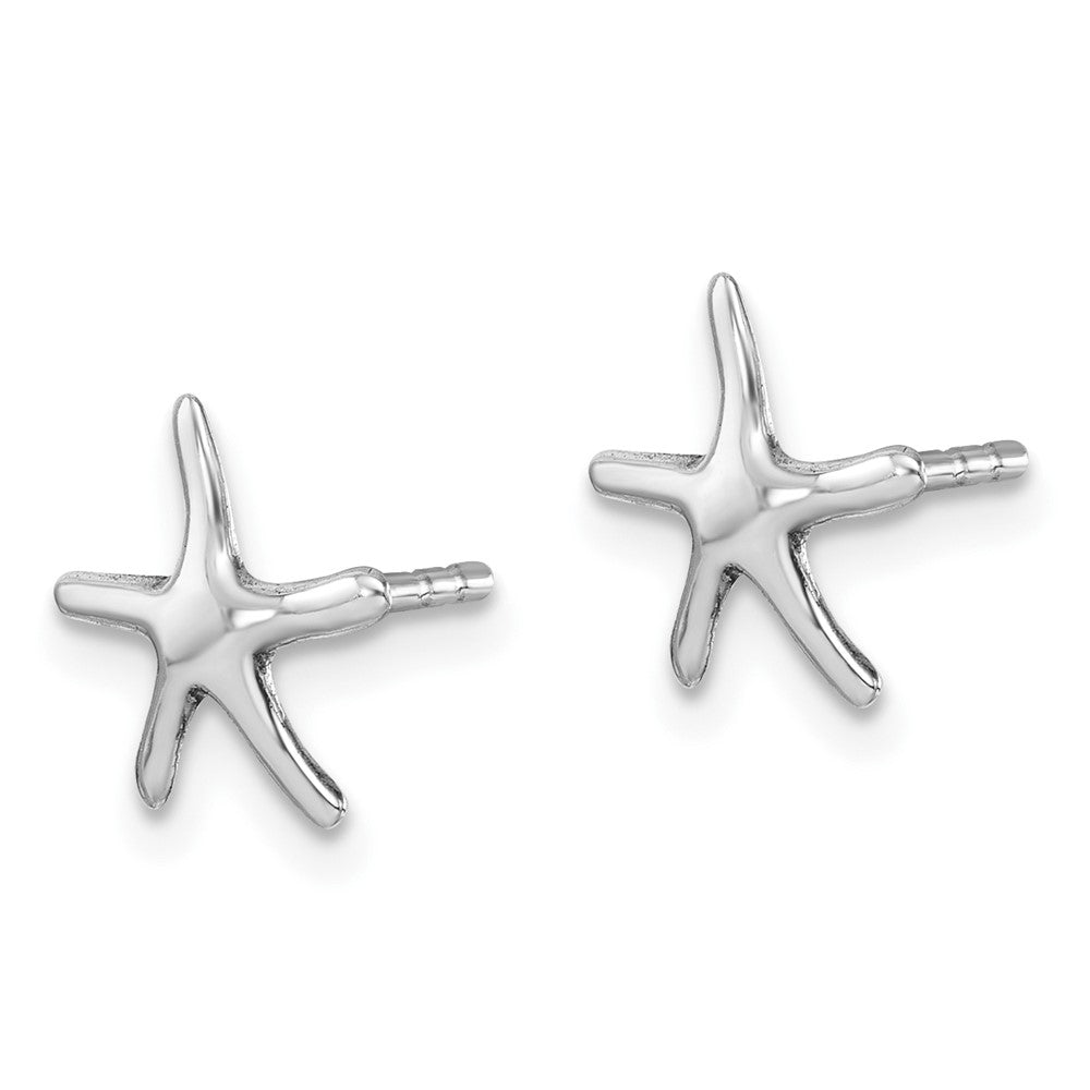 LE-1783 Sterling Silver Small Pointed Star Fish Post Earring