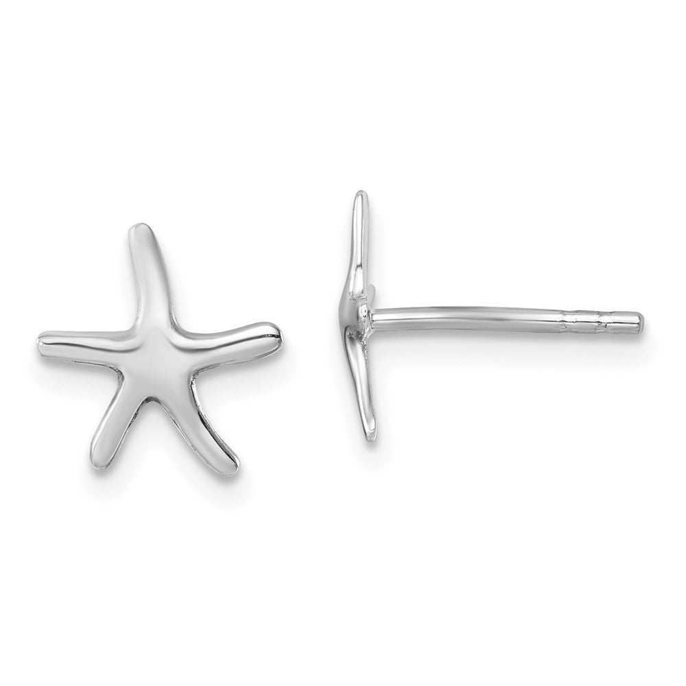 LE-1783 Sterling Silver Small Pointed Star Fish Post Earring