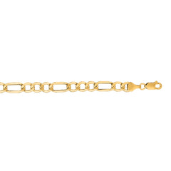Yellow Gold Polished Lite Figaro Necklace