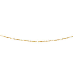 Yellow Gold Diamond Cut/ Textured Textured Oval Cable Necklace
