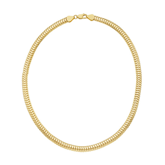 Yellow Gold Polished Lite Oval Snake Chain Bracelet