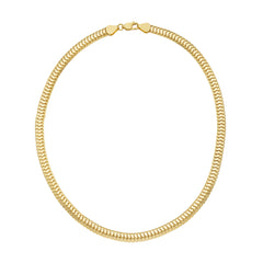 Yellow Gold Polished Lite Oval Snake Chain Bracelet