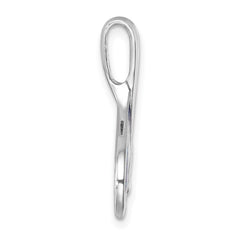 Sterling Silver Rhodium-plated Polished Enameled Whale's Tail Pendant LP-220
