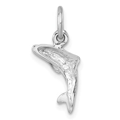 Sterling Silver Rhodium-plated Polished Dolphin Pendant LP-299