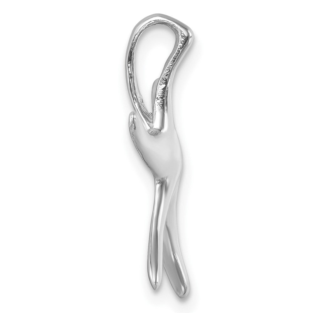 Sterling Silver Rhodium-plated Polished Sea Star Chain Slide LP-371