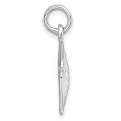 Sterling Silver Rhodium-plated Polished Sand Dollar Pendant LP-731