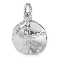 Sterling Silver Rhodium-plated Polished Sand Dollar Pendant LP-731