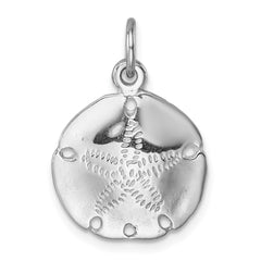 Sterling Silver Rhodium-plated Polished Sand Dollar Pendant LP-731
