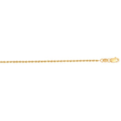 Yellow Gold  Diamond Cut Royal Rope Necklace