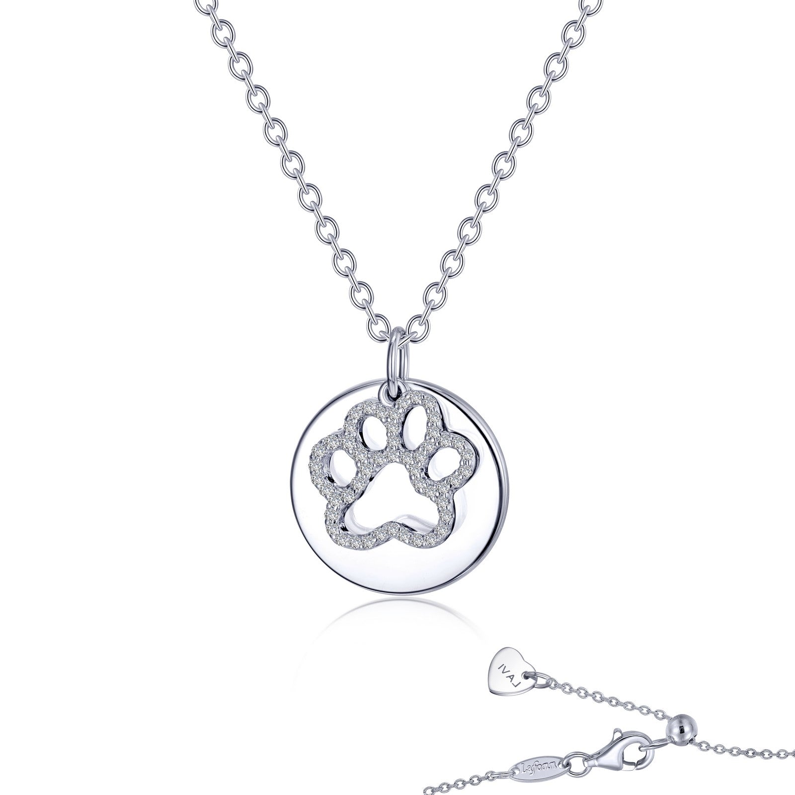 LAFONN Paw Print Disc Necklace LV001CLP20