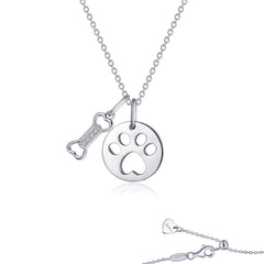 LAFONN Paw Print Dog Bone Necklace LV002CLP20