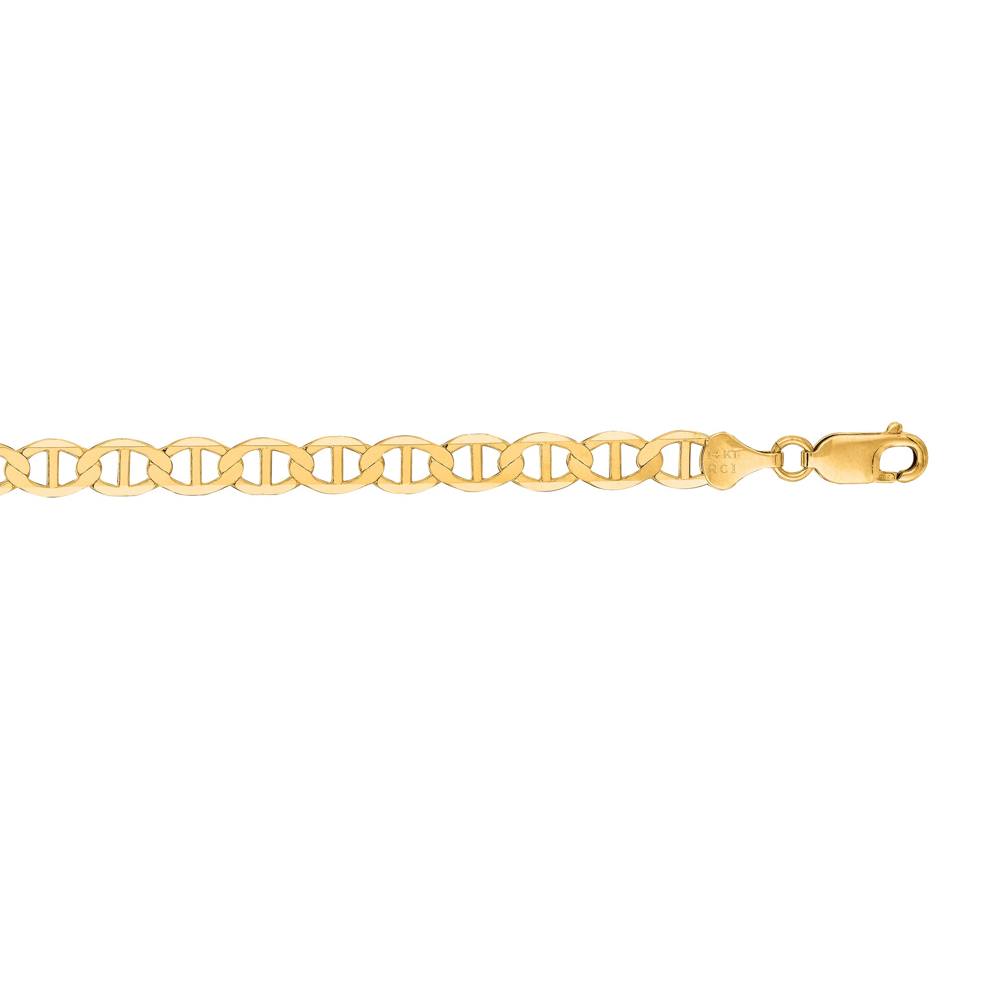 Royal Chain 14K Gold 6.3mm Mariner Chain  M150