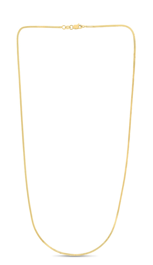 Yellow Gold Diamond Cut/ Textured Milano Necklace